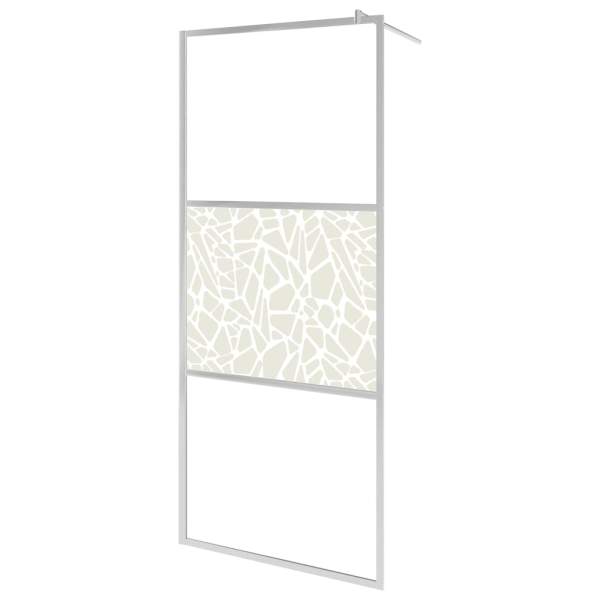  Duschwand für Begehbare Dusche ESG-Glas Steindesign 80x195 cm