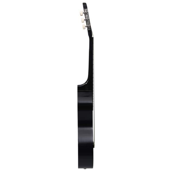  Klassikgitarre für Anfänger mit Tasche Schwarz 4/4 39"