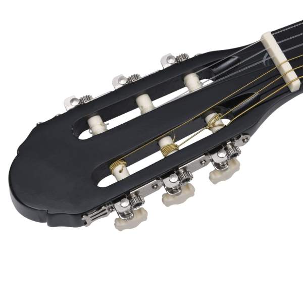  Klassikgitarre für Anfänger mit Tasche Schwarz 4/4 39"