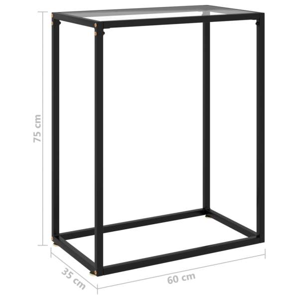  Konsolentisch Transparent 60x35x75 cm Hartglas