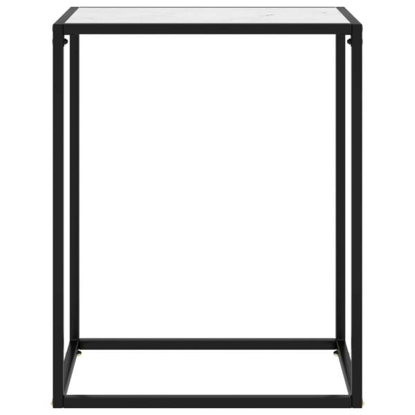  Konsolentisch Weiß 60x35x75 cm Hartglas