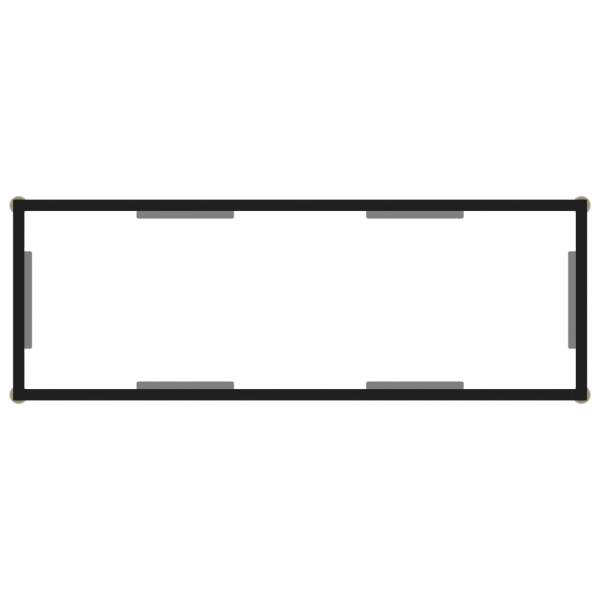  Konsolentisch Transparent 100x35x75 cm Hartglas