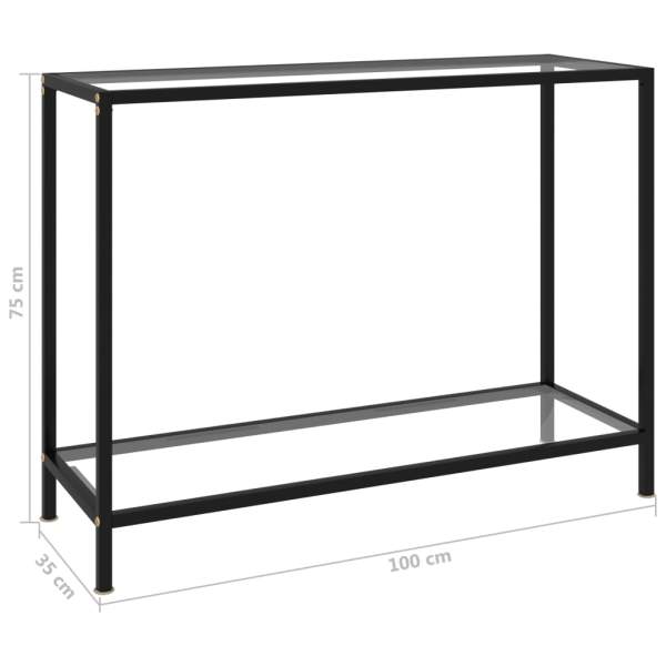  Konsolentisch Transparent 100x35x75 cm Hartglas