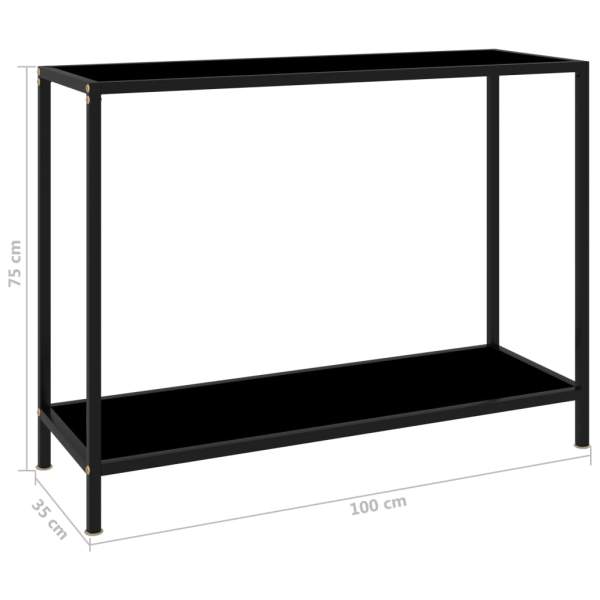  Konsolentisch Schwarz 100x35x75 cm Hartglas