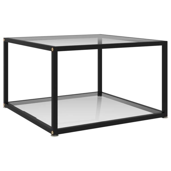  Couchtisch Transparent 60x60x35 cm Hartglas