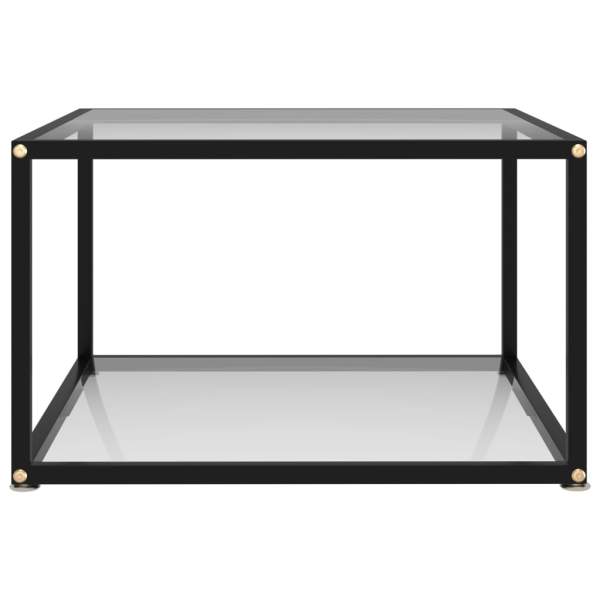  Couchtisch Transparent 60x60x35 cm Hartglas