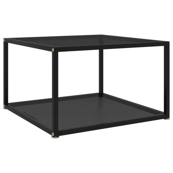  Beistelltisch Schwarz 60x60x35 cm Hartglas