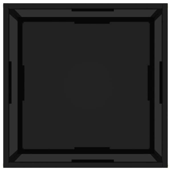  Beistelltisch Schwarz 60x60x35 cm Hartglas