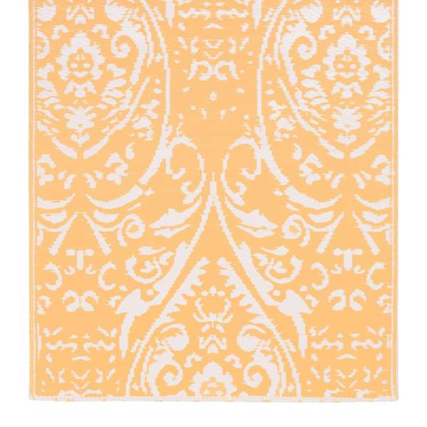  Outdoor-Teppich Orange und Weiß 190x290 cm PP