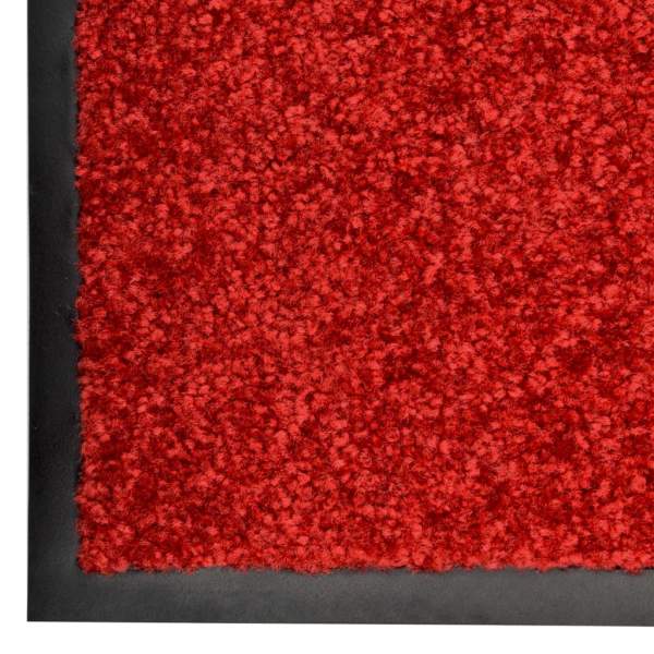  Fußmatte Waschbar Rot 40x60 cm 