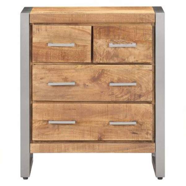  Sideboard 60x35x70 cm Raues Mangoholz
