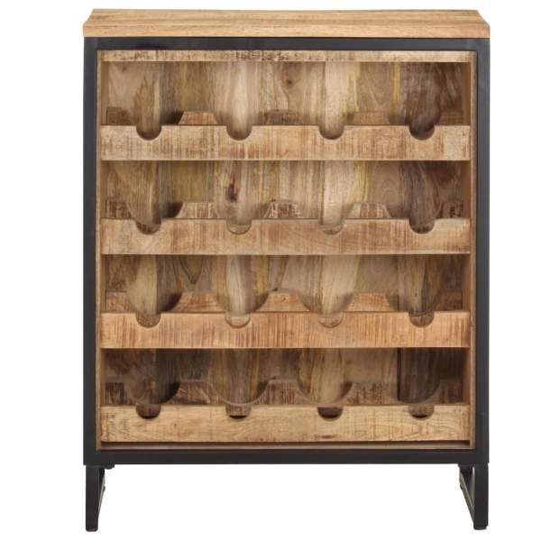  Weinschrank 62x33x78,5 cm Raues Mangoholz  