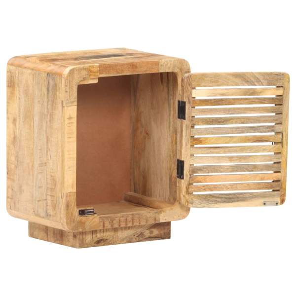 Nachttisch 40x30x50 cm Raues Mangoholz