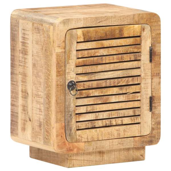  Nachttisch 40x30x50 cm Raues Mangoholz