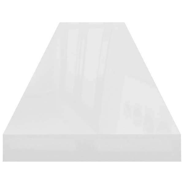  Schweberegal Hochglanz-Weiß 120x23,5x3,8 cm MDF