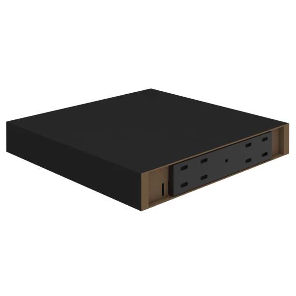  Schweberegal Schwarz 23x23,5x3,8 cm MDF