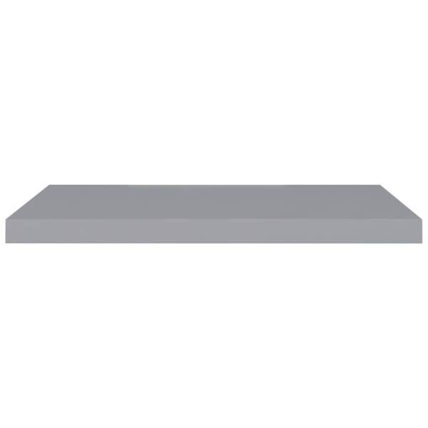  Schweberegale 4 Stk. Grau 80x23,5x3,8 cm MDF