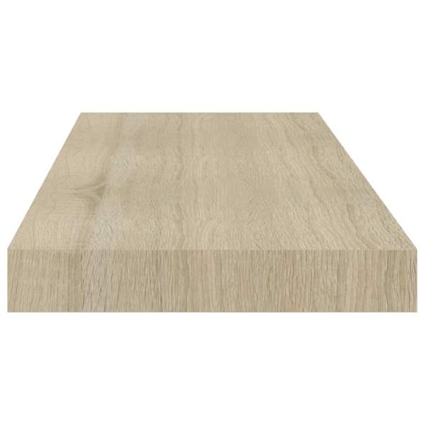  Schwebende Wandregale 2 Stk. Eichefarben 60x23,5x3,8cm MDF