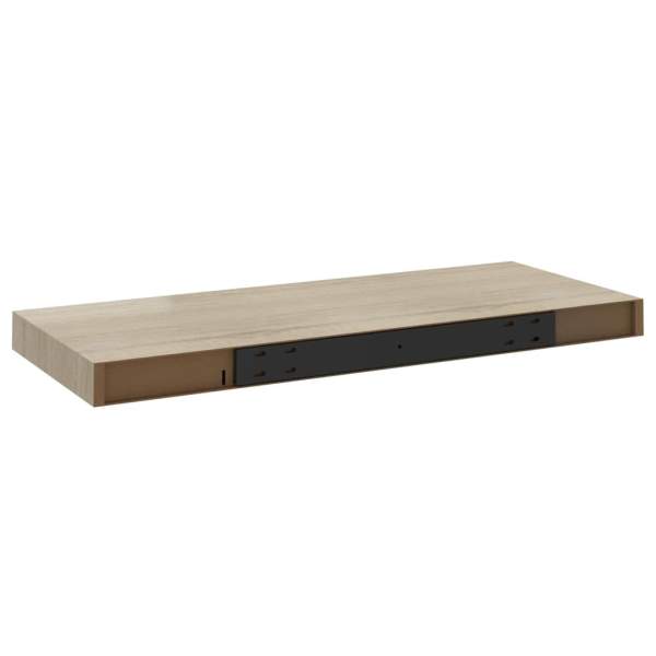  Schwebende Wandregale 2 Stk. Eichefarben 60x23,5x3,8cm MDF