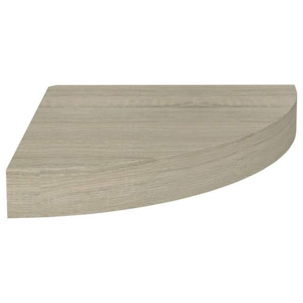  Eck-Schweberegale 4 Stk. Eichen-Optik 25x25x3,8 cm MDF