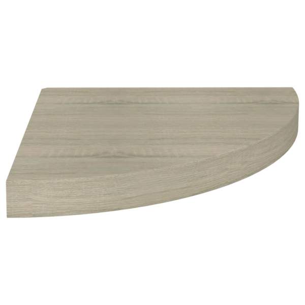  Eck-Schweberegale 2 Stk. Eichen-Optik 35x35x3,8 cm MDF