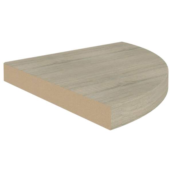  Eck-Schweberegale 4 Stk. Eichen-Optik 35x35x3,8 cm MDF