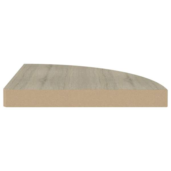  Eck-Schweberegale 4 Stk. Eichen-Optik 35x35x3,8 cm MDF