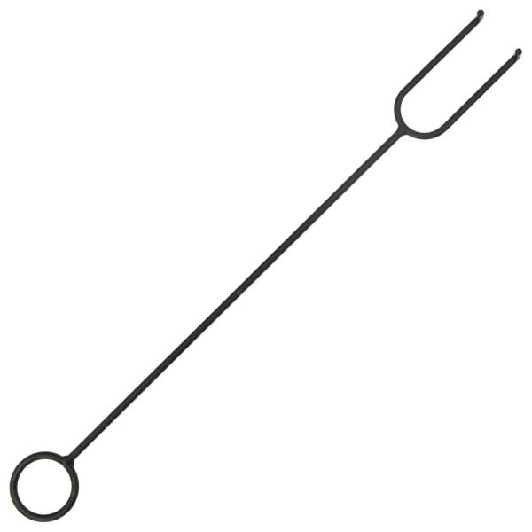  Rustikale Feuerstelle mit Schürhaken 76 cm XXL Stahl