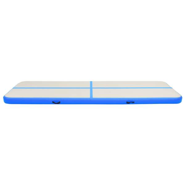  Aufblasbare Gymnastikmatte mit Pumpe 600x100x20 cm PVC Blau