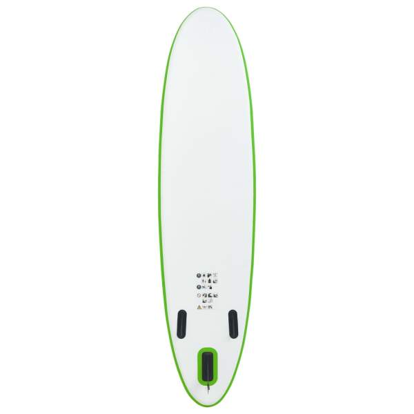  Aufblasbares Stand Up Paddle Board Set Grün und Weiß