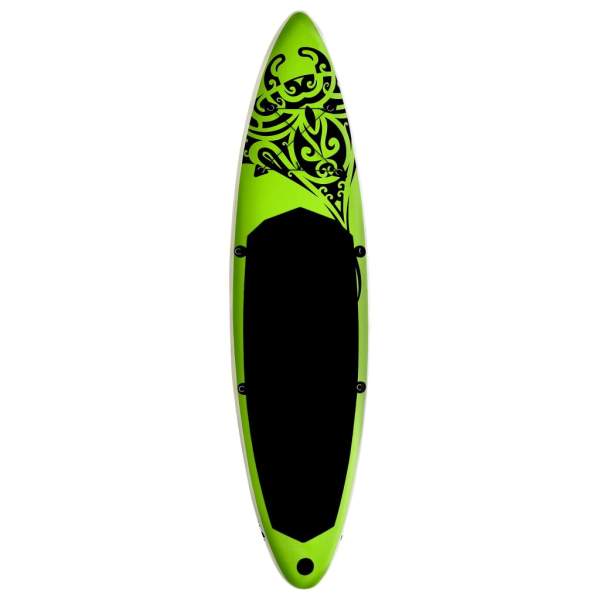  Aufblasbares Stand Up Paddle Board Set 366x76x15 cm Grün