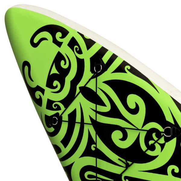  Aufblasbares Stand Up Paddle Board Set 366x76x15 cm Grün