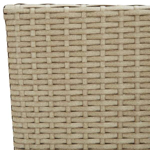 Garten-Essstühle 4 Stk. Poly Rattan Beige