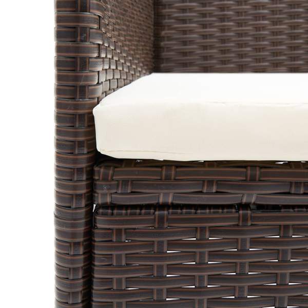  Garten-Essstühle 4 Stk. Poly Rattan Braun