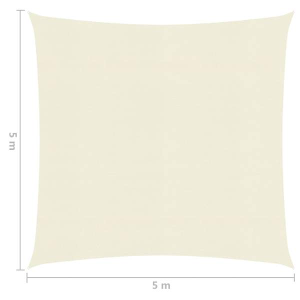  Sonnensegel 160 g/m² Creme 5x5 m HDPE