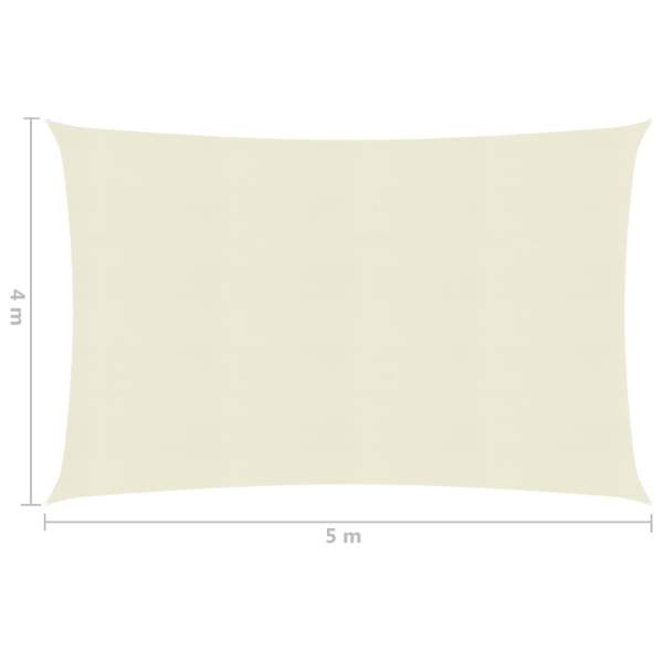  Sonnensegel 160 g/m² Creme 4x5 m HDPE 