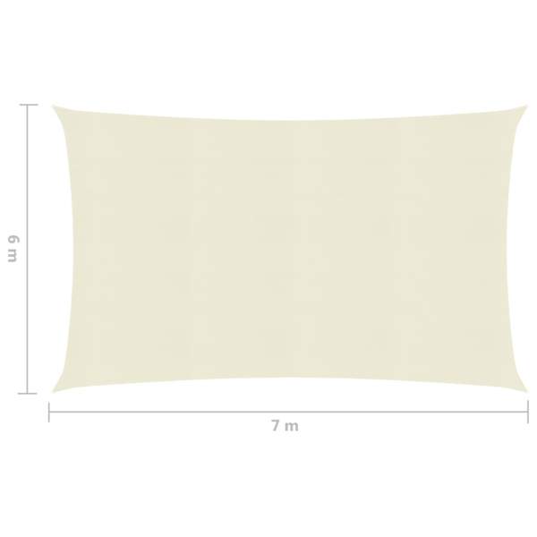  Sonnensegel 160 g/m² Creme 6x7 m HDPE