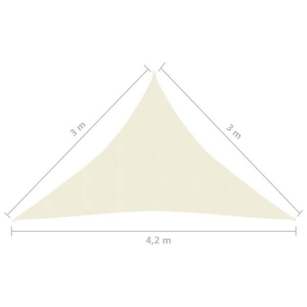  Sonnensegel 160 g/m² Creme 3x3x4,2 m HDPE  