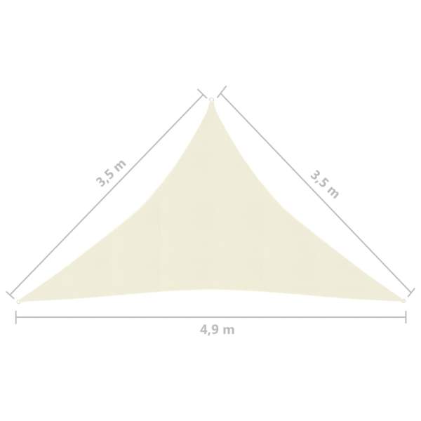  Sonnensegel 160 g/m² Creme 3,5x3,5x4,9 m HDPE