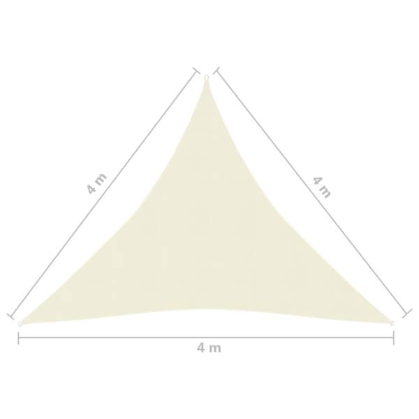  Sonnensegel 160 g/m² Creme 4x4x4 m HDPE