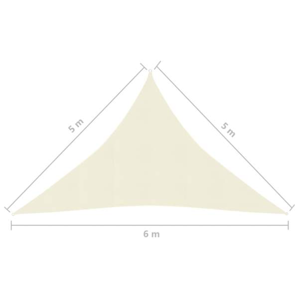  Sonnensegel 160 g/m² Creme 5x5x6 m HDPE