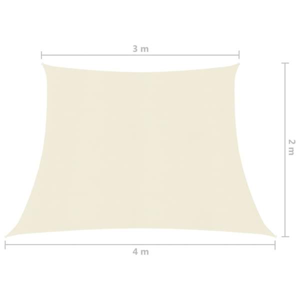  Sonnensegel 160 g/m² Creme 3/4x2 m HDPE