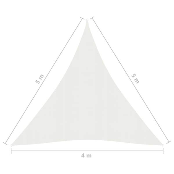  Sonnensegel 160 g/m² Weiß 4x5x5 m HDPE