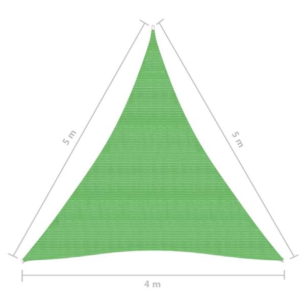 Sonnensegel 160 g/m² Hellgrün 4x5x5 m HDPE