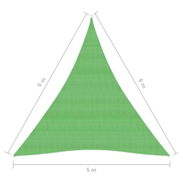  Sonnensegel 160 g/m² Hellgrün 5x6x6 m HDPE