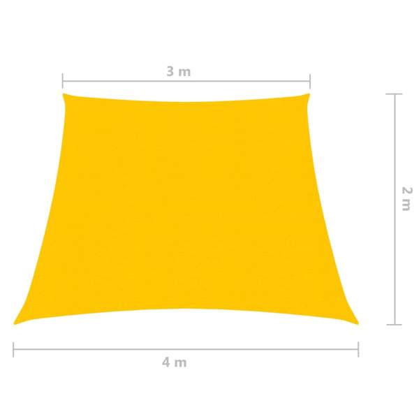  Sonnensegel 160 g/m² Gelb 3/4x2 m HDPE