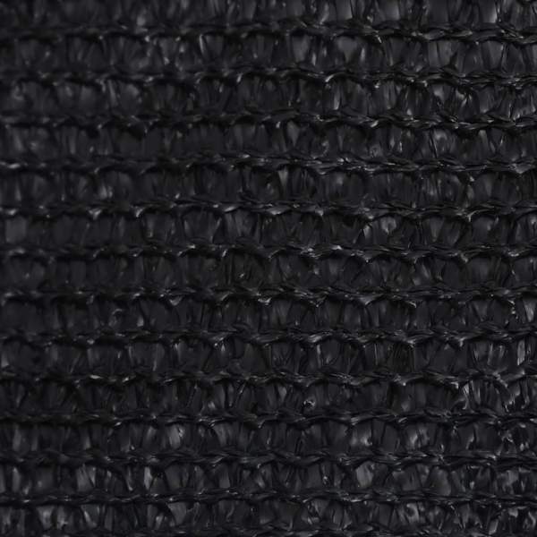  Sonnensegel 160 g/m² Schwarz 3,6x3,6 m HDPE