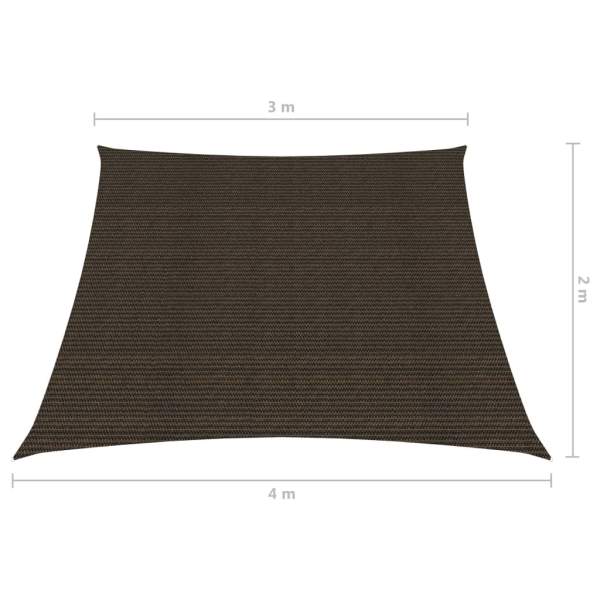 Sonnensegel 160 g/m² Braun 3/4x2 m HDPE
