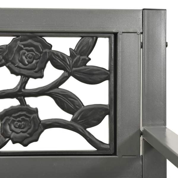  Gartenbank 125 cm Stahl Grau