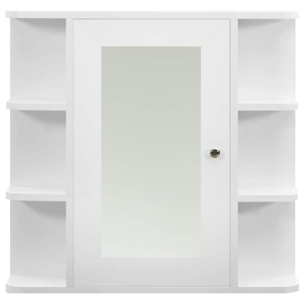  Bad-Spiegelschrank Weiß 66x17x63 cm MDF